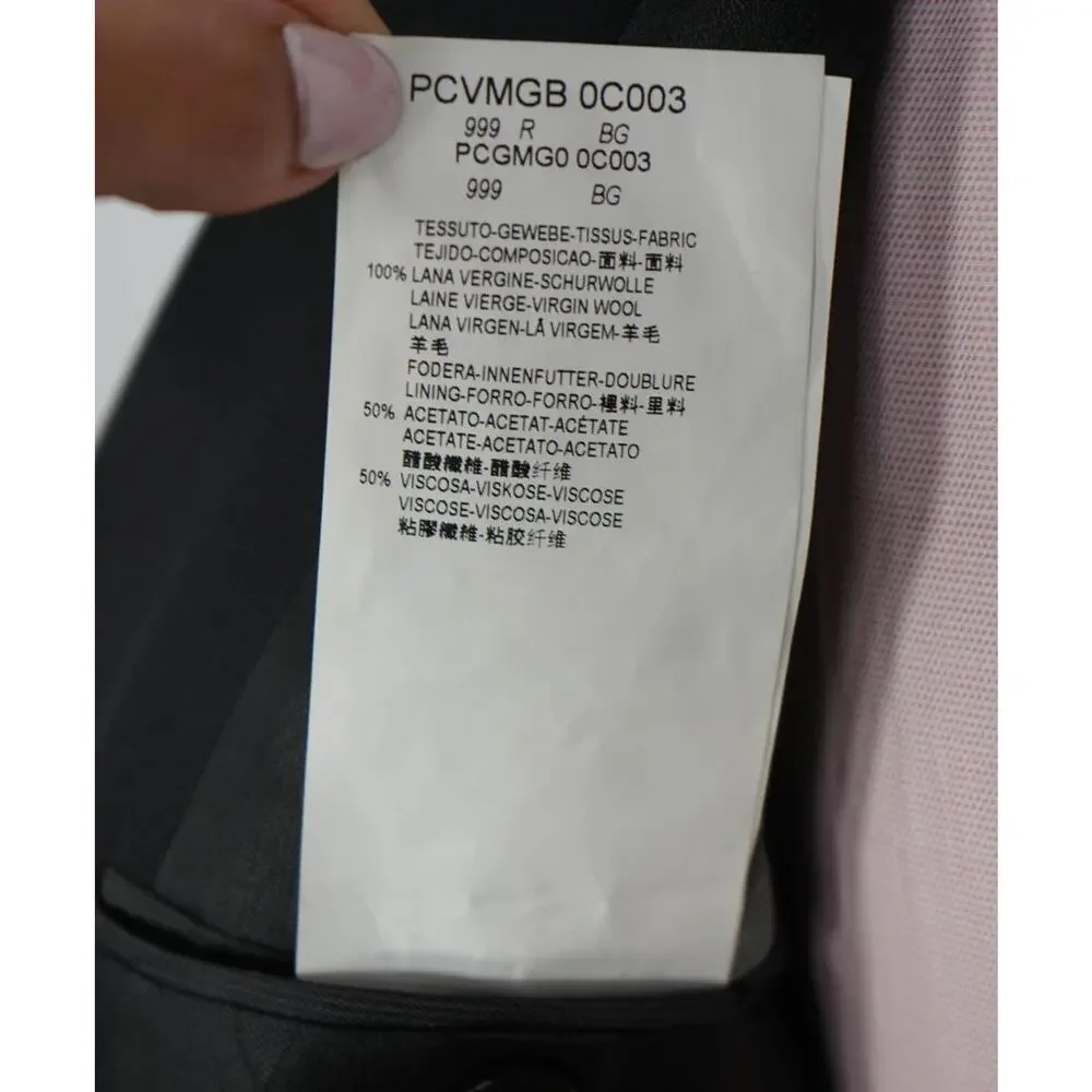 ARMANI COLLEZIONI - Black Wool Peak Lapel Blazer - 44R
